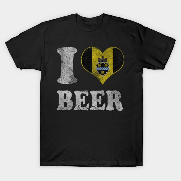 I Heart Pittsburgh Beer T-Shirt by E